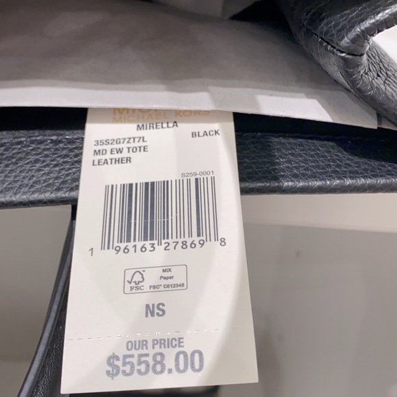 Michael Kors Mirella Medium Pebbled Leather Tote Bag - Picture 6 of 6